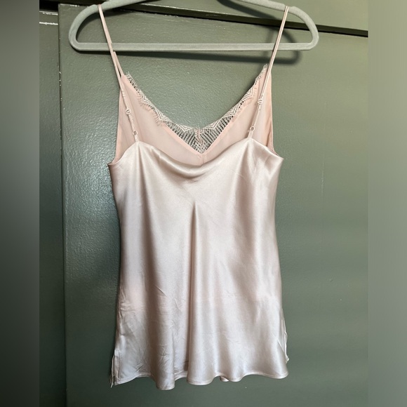 Gold Hawk pink lines silk cami S - Picture 2 of 8